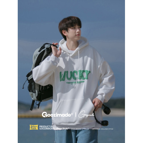 港仔文藝男 重磅藏青色髮泡連帽衛衣男秋冬2025新款男款男生外套 港仔文藝男 重磅藏青色髮泡連帽衛衣男秋冬2025新款男款男生外套