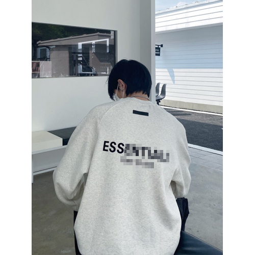 FOG復線ESSENTIALS圓領衛衣後背植絨寬松美式情侶套頭抓絨上衣男 FOG復線ESSENTIALS圓領衛衣後背植絨寬松美式情侶套頭抓絨上衣男