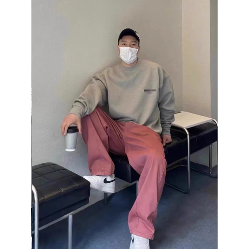 FOG復線ESSENTIALS圓領衛衣後背植絨寬松美式情侶套頭抓絨上衣男 FOG復線ESSENTIALS圓領衛衣後背植絨寬松美式情侶套頭抓絨上衣男