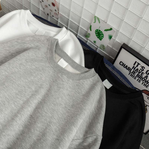 冬季簡約純色圓領加絨衛衣男潮流寬松ins港風情侶bf套頭帽衫上衣 冬季簡約純色圓領加絨衛衣男潮流寬松ins港風情侶bf套頭帽衫上衣