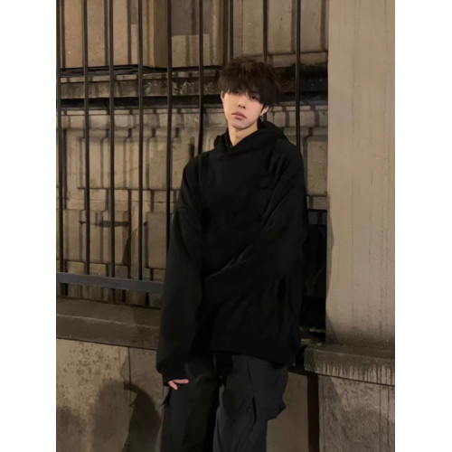 cleanfit純黑色衛衣潮牌男款春秋美式復古500g重磅中山外套連帽衫 cleanfit純黑色衛衣潮牌男款春秋美式復古500g重磅中山外套連帽衫