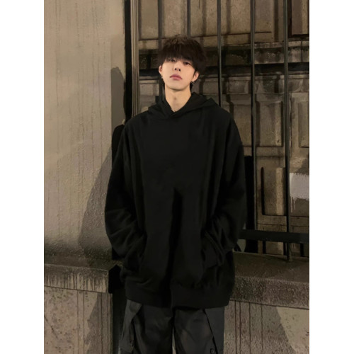 cleanfit純黑色衛衣潮牌男款春秋美式復古500g重磅中山外套連帽衫 cleanfit純黑色衛衣潮牌男款春秋美式復古500g重磅中山外套連帽衫