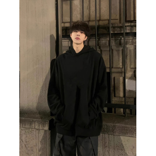 cleanfit純黑色衛衣潮牌男款春秋美式復古500g重磅中山外套連帽衫 cleanfit純黑色衛衣潮牌男款春秋美式復古500g重磅中山外套連帽衫