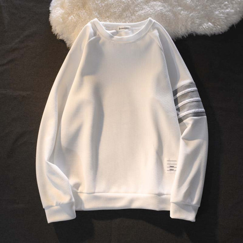 美式復古拼接條紋無帽衛衣男女炸街2025秋冬ins加絨情侶圓領上衣 美式復古拼接條紋無帽衛衣男女炸街2025秋冬ins加絨情侶圓領上衣