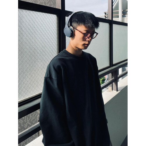 歐美式ins潮牌重磅無帽圓領衛衣男春秋純色簡約寬松情侶百搭上衣