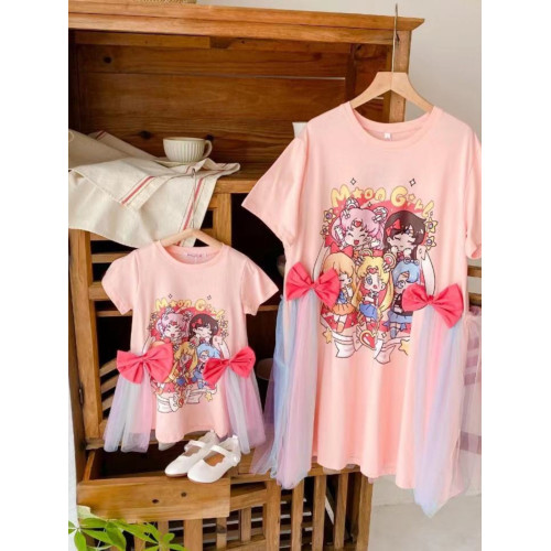 不一樣的親子裝夏季連衣裙炸街母女裝短袖裙子ins風寶寶洋氣休閒 不一樣的親子裝夏季連衣裙炸街母女裝短袖裙子ins風寶寶洋氣休閒