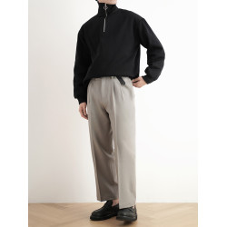 SHIJOIN原創FUNDAJOIN黑色polo領衛衣寬松休閒200200拉鍊翻領上衣