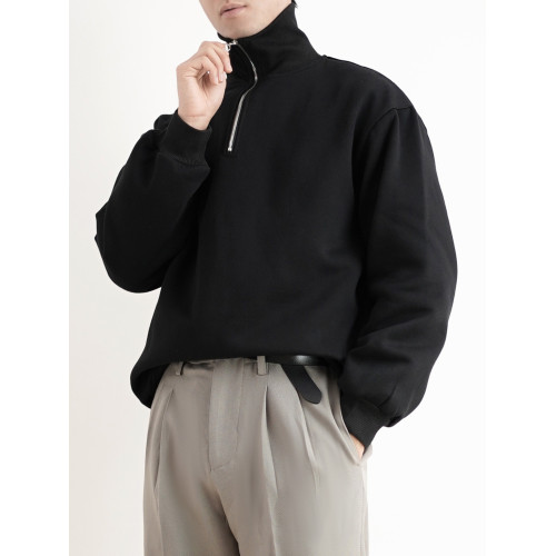 SHIJOIN原創FUNDAJOIN黑色polo領衛衣寬松休閒200200拉鍊翻領上衣