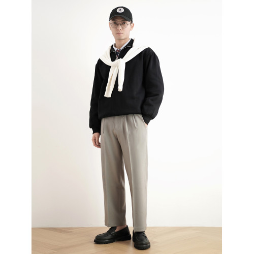 SHIJOIN原創FUNDAJOIN黑色polo領衛衣寬松休閒200200拉鍊翻領上衣