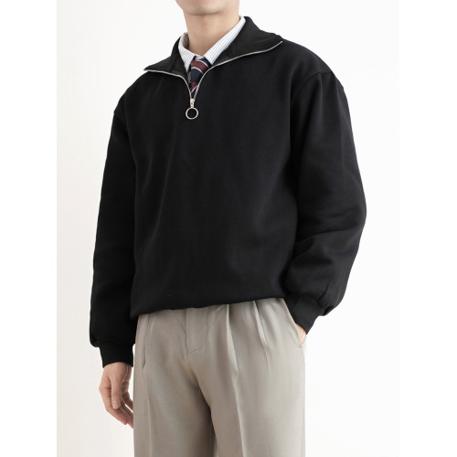 SHIJOIN原創FUNDAJOIN黑色polo領衛衣寬松休閒200200拉鍊翻領上衣