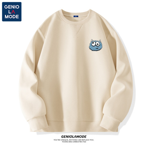 Genio Lamode小怪獸圓領衛衣男2025秋季青少年簡約休閒百搭外套潮 Genio Lamode小怪獸圓領衛衣男2025秋季青少年簡約休閒百搭外套潮