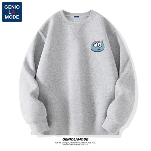 Genio Lamode小怪獸圓領衛衣男2025秋季青少年簡約休閒百搭外套潮 Genio Lamode小怪獸圓領衛衣男2025秋季青少年簡約休閒百搭外套潮