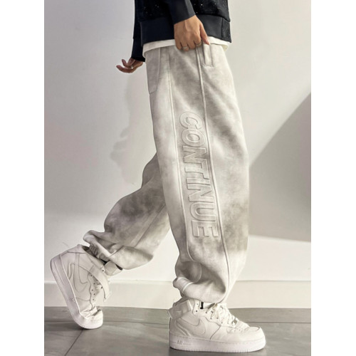 潮牌白色紥染運動褲男褲子大碼衛褲加肥加大青少年寬松休閒束腳褲 潮牌白色紥染運動褲男褲子大碼衛褲加肥加大青少年寬松休閒束腳褲