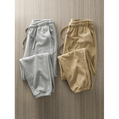 DUKEEN500G重磅純棉衛褲男秋冬美式寬松休閒運動褲松緊腰束腳長褲 DUKEEN500G重磅純棉衛褲男秋冬美式寬松休閒運動褲松緊腰束腳長褲