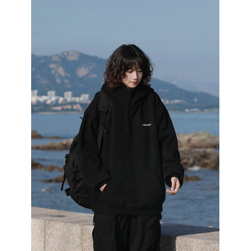 阿於呆日系復古原創重磅400g半拉鍊連帽衛衣男寬松廓形加厚外套女 阿於呆日系復古原創重磅400g半拉鍊連帽衛衣男寬松廓形加厚外套女