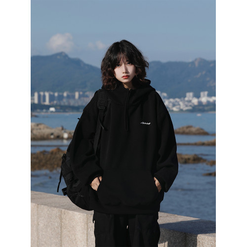 阿於呆日系復古原創重磅400g半拉鍊連帽衛衣男寬松廓形加厚外套女 阿於呆日系復古原創重磅400g半拉鍊連帽衛衣男寬松廓形加厚外套女