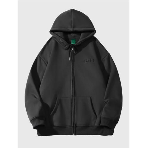 INSstudios 鋼印壓花衛衣自製ins潮牌純棉搖粒絨加絨拉鍊外套男女 INSstudios 鋼印壓花衛衣自製ins潮牌純棉搖粒絨加絨拉鍊外套男女