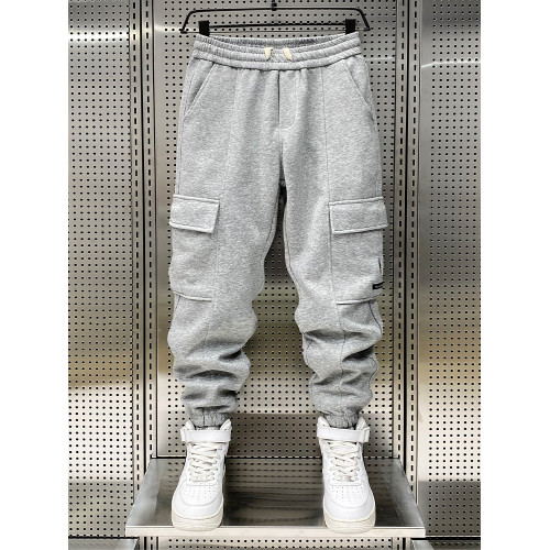 束腳工裝衛褲男春秋新款百搭多口袋針織休閒褲青少年潮牌九分長褲 束腳工裝衛褲男春秋新款百搭多口袋針織休閒褲青少年潮牌九分長褲