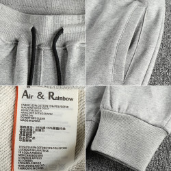 320G高克重毛圈棉水洗貼布刺綉美式休閒衛褲男四季百搭運動束腳褲