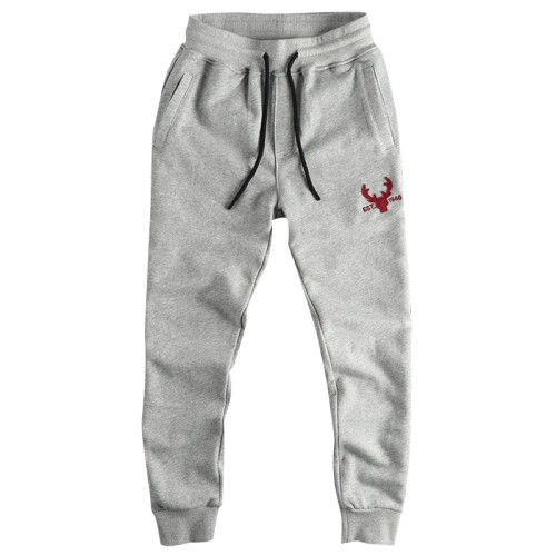 320G高克重毛圈棉水洗貼布刺綉美式休閒衛褲男四季百搭運動束腳褲 320G高克重毛圈棉水洗貼布刺綉美式休閒衛褲男四季百搭運動束腳褲