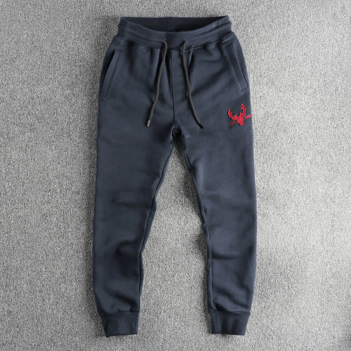 320G高克重毛圈棉水洗貼布刺綉美式休閒衛褲男四季百搭運動束腳褲 320G高克重毛圈棉水洗貼布刺綉美式休閒衛褲男四季百搭運動束腳褲