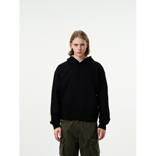 MADWITCH美式復古cleanfit灰色連帽衛衣boxy簡約純色情侶帽衫ins MADWITCH美式復古cleanfit灰色連帽衛衣boxy簡約純色情侶帽衫ins