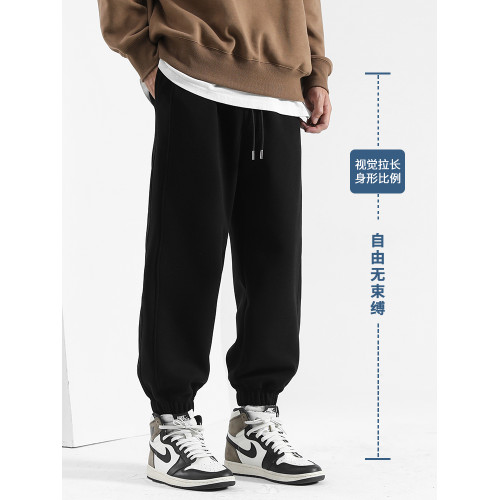 加厚納米絨七級防風褲子男款冬季加絨衛褲休閒長褲新款束腳運動褲 加厚納米絨七級防風褲子男款冬季加絨衛褲休閒長褲新款束腳運動褲