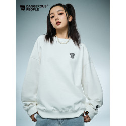 Dangerouspeople薛之謙dsp托頭紙袋人圓領寬松百搭落肩袖衛衣上衣