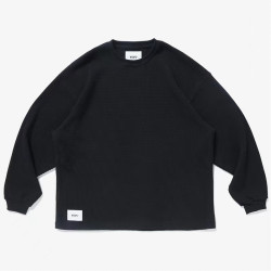 潮牌WTAPS WAFFLE LS COTTON華夫格圓領日系休閒寬松套頭衛衣22SS