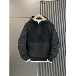 秋冬大口袋加絨工裝拉鍊套頭連帽衛衣男士純色拼接休閒百搭上衣潮