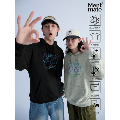 Mentmate 秋冬小衆個性印花帽衫 男女情侶松弛感BF連帽衛衣上衣 Mentmate 秋冬小衆個性印花帽衫 男女情侶松弛感BF連帽衛衣上衣