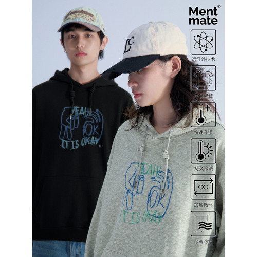 Mentmate 秋冬小衆個性印花帽衫 男女情侶松弛感BF連帽衛衣上衣 Mentmate 秋冬小衆個性印花帽衫 男女情侶松弛感BF連帽衛衣上衣