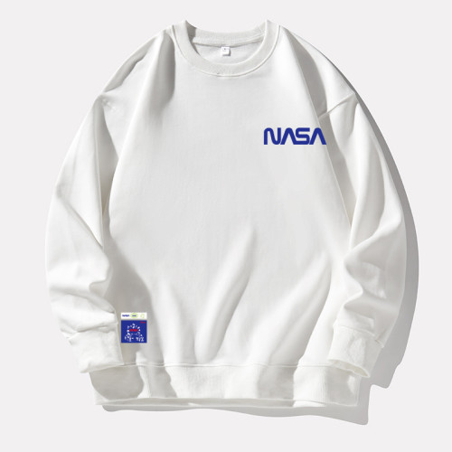 NASA春秋款圓領衛衣男女士冬季加絨加厚寬松情侶外套港風套頭上衣 NASA春秋款圓領衛衣男女士冬季加絨加厚寬松情侶外套港風套頭上衣