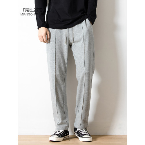 棉公元春秋季新款直筒衛褲男寬松垂感純棉毛圈高街針織運動長褲子 棉公元春秋季新款直筒衛褲男寬松垂感純棉毛圈高街針織運動長褲子