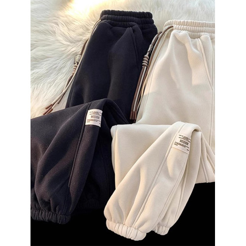 美式重磅運動衛褲男生秋季新款寬松直筒休閒百搭褲子濶腿束腳長褲 美式重磅運動衛褲男生秋季新款寬松直筒休閒百搭褲子濶腿束腳長褲