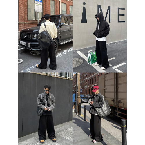 PLTH*2023新款日系休閒日常直筒顯高基礎款拖地衛褲運動風長褲男 PLTH*2023新款日系休閒日常直筒顯高基礎款拖地衛褲運動風長褲男