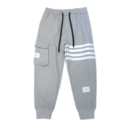 秋季新款潮流休閒四杠衛褲男潮牌寬松立體口袋束腳小腳運動哈倫褲