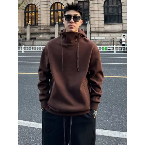 秋冬加絨美式500克重磅潮牌連帽衛衣男高領時尚百搭寬松落肩上衣 秋冬加絨美式500克重磅潮牌連帽衛衣男高領時尚百搭寬松落肩上衣