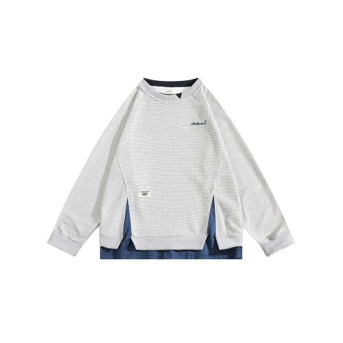 BOYUE帛躍青少年假兩件套頭刺綉衛衣美式休閒帥氣長袖拼色T恤衫男 BOYUE帛躍青少年假兩件套頭刺綉衛衣美式休閒帥氣長袖拼色T恤衫男