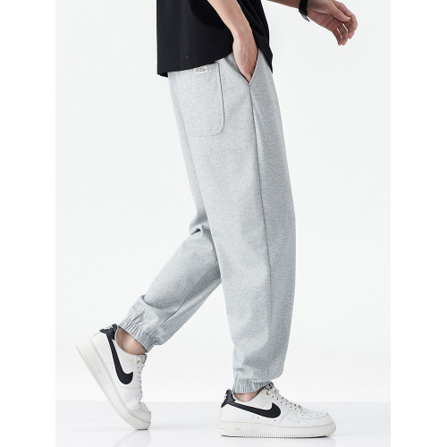 hansca2025秋冬季寬松束腳衛褲男針織休閒褲加絨加厚大碼運動褲子 hansca2025秋冬季寬松束腳衛褲男針織休閒褲加絨加厚大碼運動褲子