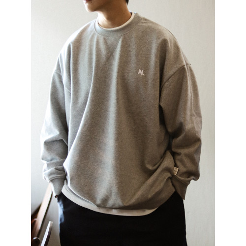 NESSTTU 秋冬新品日系休閒復古百搭純色基礎圓領刺綉450克衛衣 NESSTTU 秋冬新品日系休閒復古百搭純色基礎圓領刺綉450克衛衣