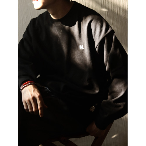 NESSTTU 秋冬新品日系休閒復古百搭純色基礎圓領刺綉450克衛衣 NESSTTU 秋冬新品日系休閒復古百搭純色基礎圓領刺綉450克衛衣