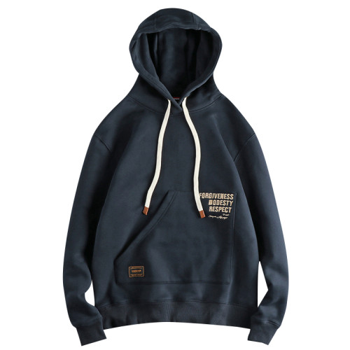 港單潮流刺綉字母連帽套頭衛衣男 重磅加絨加厚秋冬休閒上衣外套 港單潮流刺綉字母連帽套頭衛衣男 重磅加絨加厚秋冬休閒上衣外套