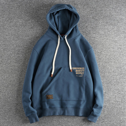 港單潮流刺綉字母連帽套頭衛衣男 重磅加絨加厚秋冬休閒上衣外套 港單潮流刺綉字母連帽套頭衛衣男 重磅加絨加厚秋冬休閒上衣外套