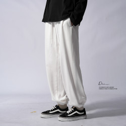 400g重磅高支棉 美式束腳衛褲男女同款春秋季新款寬松潮牌運動褲