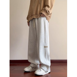 美式hiphop衛褲男秋季潮牌高街痞帥百搭休閒褲復古直筒運動濶腿褲