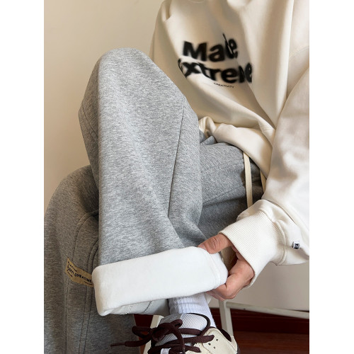 美式hiphop衛褲男秋季潮牌高街痞帥百搭休閒褲復古直筒運動濶腿褲