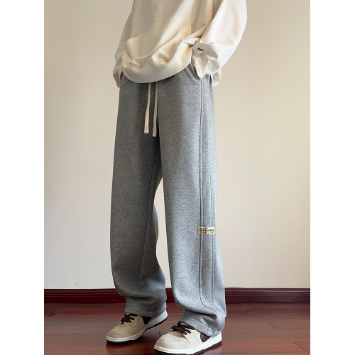 美式hiphop衛褲男秋季潮牌高街痞帥百搭休閒褲復古直筒運動濶腿褲