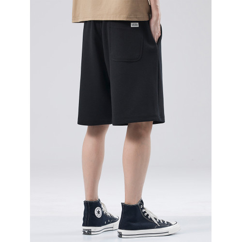 hansca美式重磅運動短褲男士夏季潮牌寬松休閒直筒五分褲針織衛褲 hansca美式重磅運動短褲男士夏季潮牌寬松休閒直筒五分褲針織衛褲