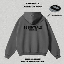 復線Essentials前後兩面字母植絨連帽衛衣男情侶寬松FOG帽衫外套